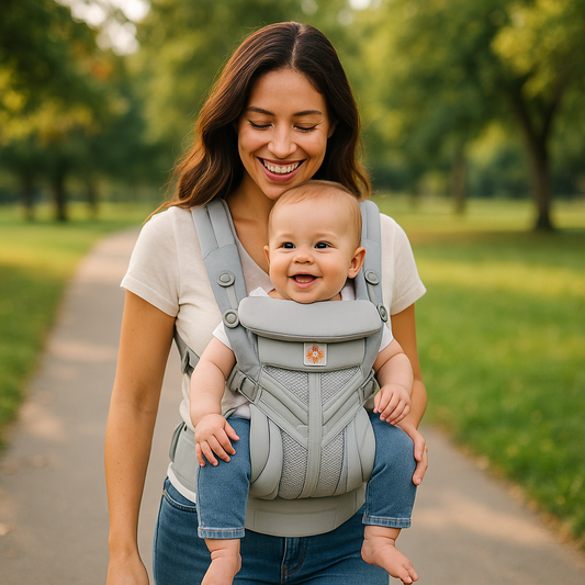 Porte-bébé ergonomique Yumi™ Gris | Confort, Sécurité & Liberté de Mouvement