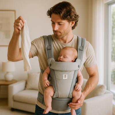 Porte Bébé Babyharness™ Gris | Ergonomique, Confortable & Sécurisé