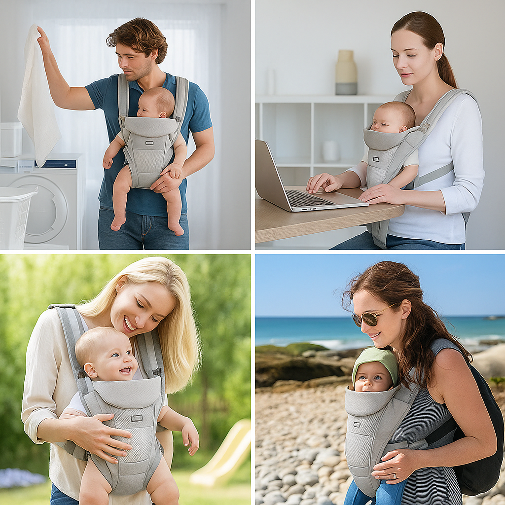 Porte-Bébé 3-en-1 BabyHarness™ – Ergonomique & Confort