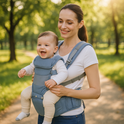 Porte Bébé Babyharness™ Gris | Ergonomique, Confortable & Sécurisé