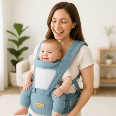 Porte Bébé Babyharness™ Gris | Ergonomique, Confortable & Sécurisé