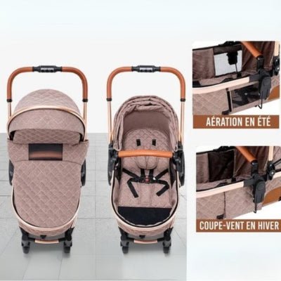 POUSSETTE 3 EN 1 - BEIGE ROLLS™ - Neo - BeBe