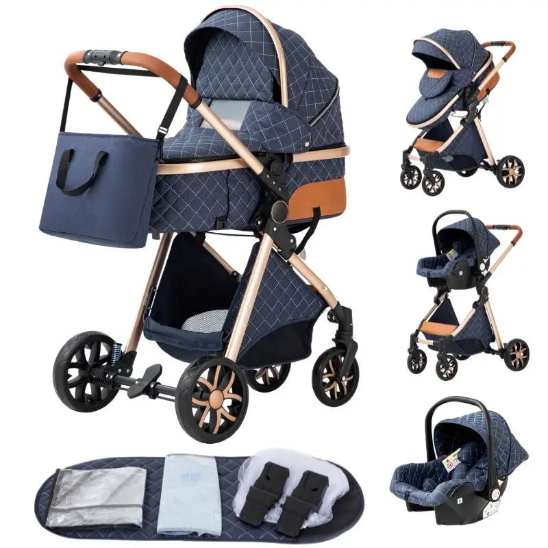 POUSSETTE 3 EN 1 - BLEU ROLLSâą - Neo - BeBe