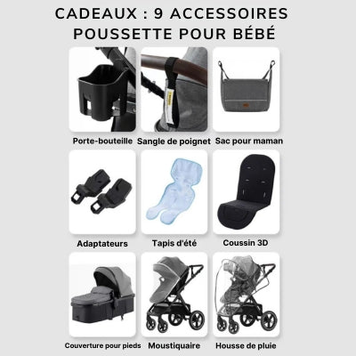 Poussette 3 en 1 | Gris - Neo - BeBe