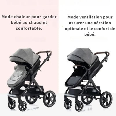 Poussette 3 en 1 | Gris - Neo - BeBe