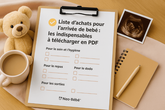 🛍️ Liste d’achats pour l’arrivée de bébé : les indispensables à télécharger en PDF - Neo-BeBe