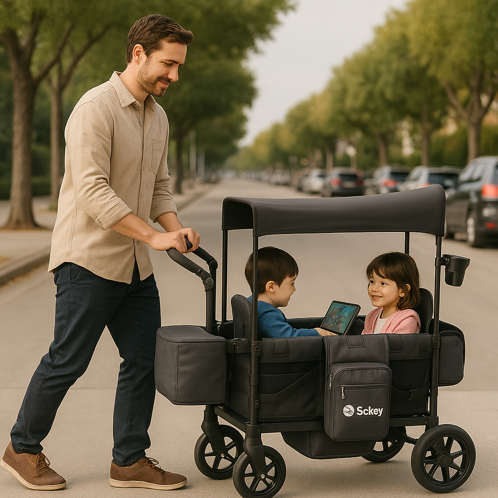 Poussette Chariot Familiale 4-en-1 | Sekey™