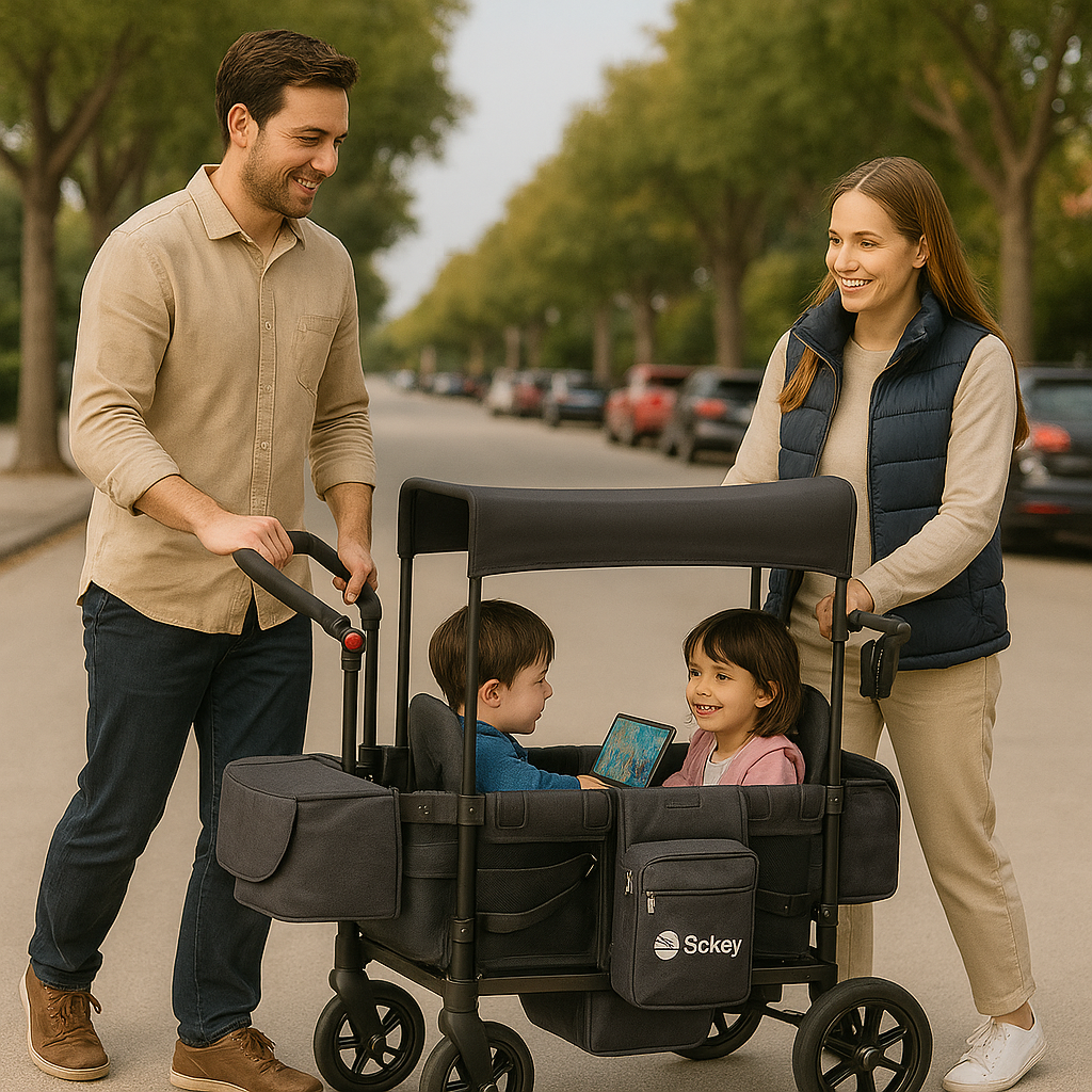 Poussette Chariot Familiale 4-en-1 | Sekey™