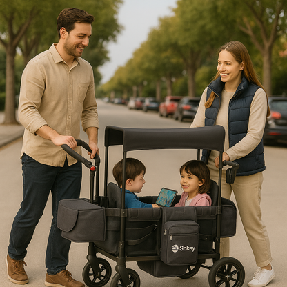 Poussette Chariot Familiale 4-en-1 | Sekey™