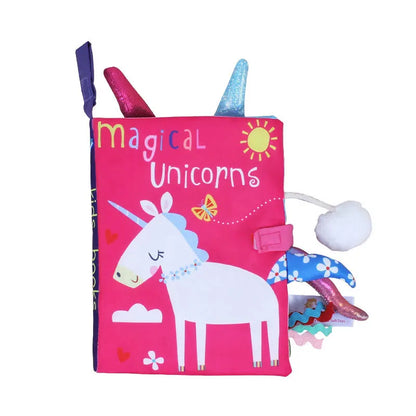 Livre en Tissu d'Apprentissage Précoce pour Bébé, Jouet Interactif, Puzzle Papier, Hochet, Partage Parent-Enfant, Âge de 0 à 36 Mois