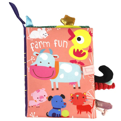 Livre en Tissu d'Apprentissage Précoce pour Bébé, Jouet Interactif, Puzzle Papier, Hochet, Partage Parent-Enfant, Âge de 0 à 36 Mois