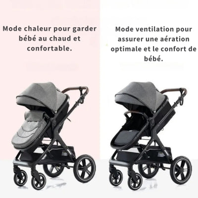 POUSSETTE 3 EN 1 | GRIS