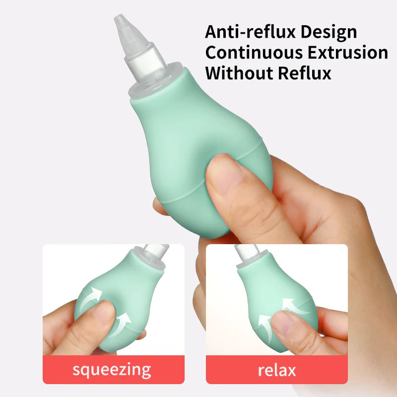 Aspirateur Nasal Simple en Silicone pour bébé, nettoyeur de ventouse, lavage du nez, nettoyeur de morve à reflux Anit
