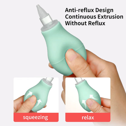 Aspirateur Nasal Simple en Silicone pour bébé, nettoyeur de ventouse, lavage du nez, nettoyeur de morve à reflux Anit