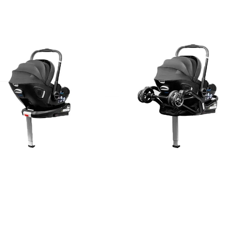 Poussette 4 en 1 pour bébé, siège auto pour enfants, poussette luxueuse pour nouveau-né, légère et portable avec base ISOFIX