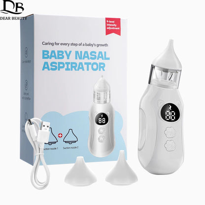 Aspirateur Nasal électrique pour bébé, à faible bruit, 9 niveaux d'aspiration, nettoyeur de nez Rechargeable, dissolvant de Mucus pour nourrissons