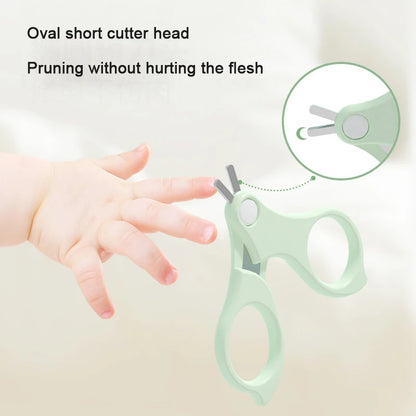 Ciseaux à ongles pour bébé, ensemble d'outils de soins des ongles pour bébé, coupe-ongles Portable sûr pour enfant, pince à épiler avec boîte, Kit de manucure pour enfants
