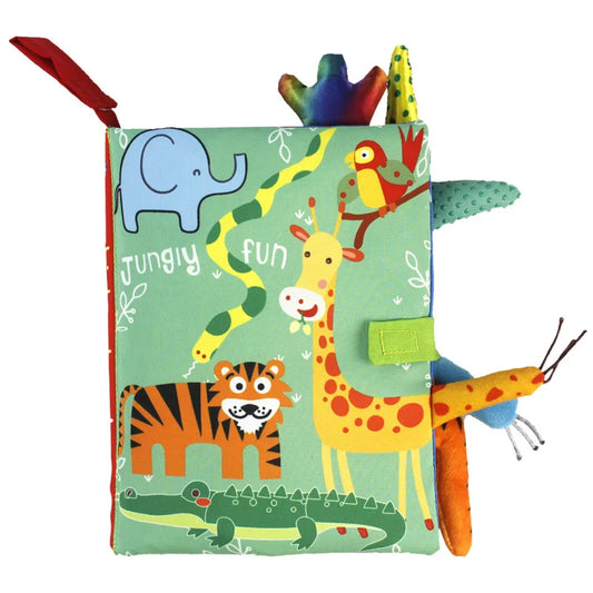 Livre en Tissu d'Apprentissage Précoce pour Bébé, Jouet Interactif, Puzzle Papier, Hochet, Partage Parent-Enfant, Âge de 0 à 36 Mois