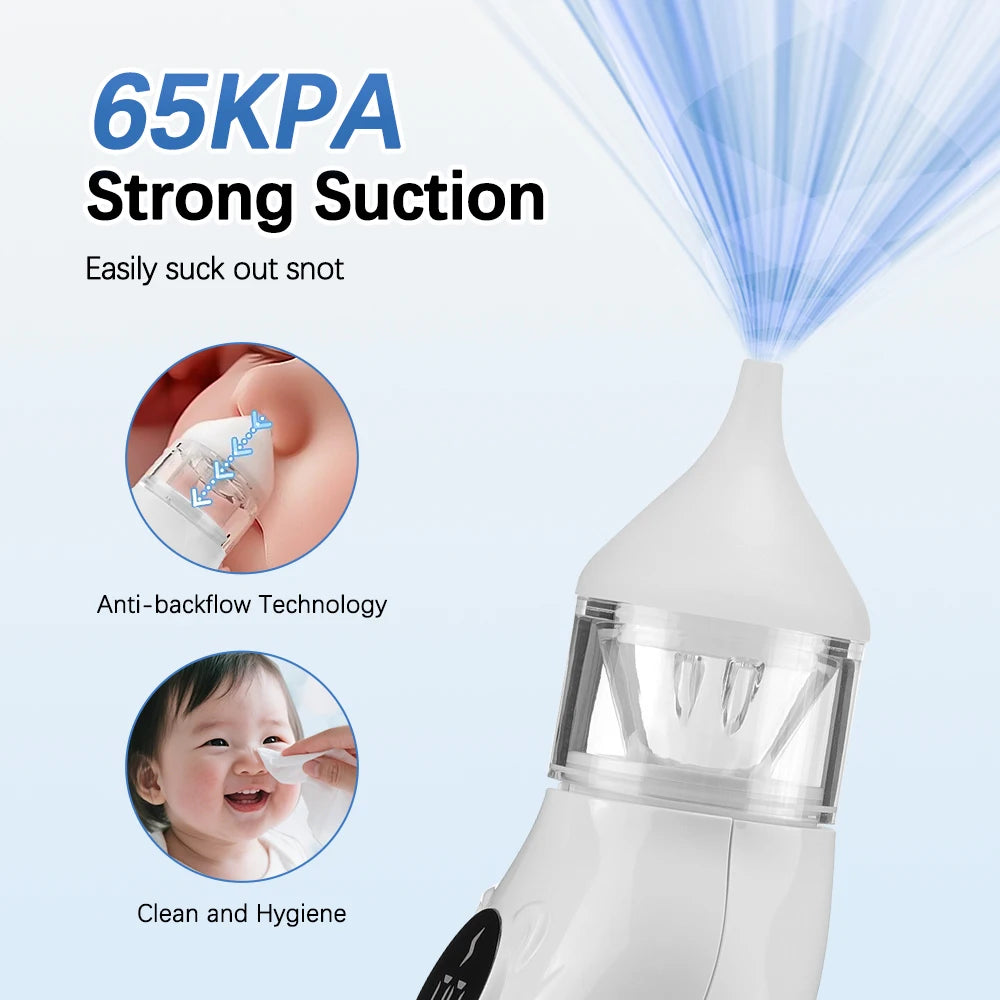 Aspirateur Nasal électrique pour bébé, à faible bruit, 9 niveaux d'aspiration, nettoyeur de nez Rechargeable, dissolvant de Mucus pour nourrissons