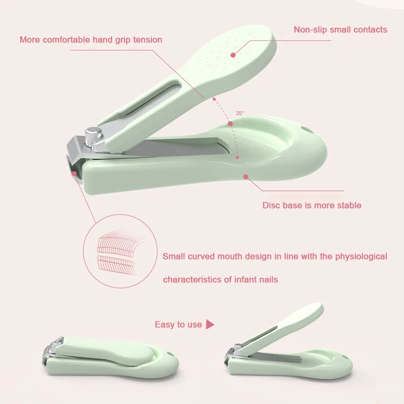 Ciseaux à ongles pour bébé, ensemble d'outils de soins des ongles pour bébé, coupe-ongles Portable sûr pour enfant, pince à épiler avec boîte, Kit de manucure pour enfants