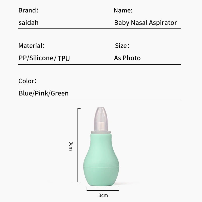 Aspirateur Nasal Simple en Silicone pour bébé, nettoyeur de ventouse, lavage du nez, nettoyeur de morve à reflux Anit