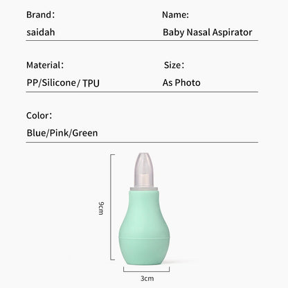 Aspirateur Nasal Simple en Silicone pour bébé, nettoyeur de ventouse, lavage du nez, nettoyeur de morve à reflux Anit