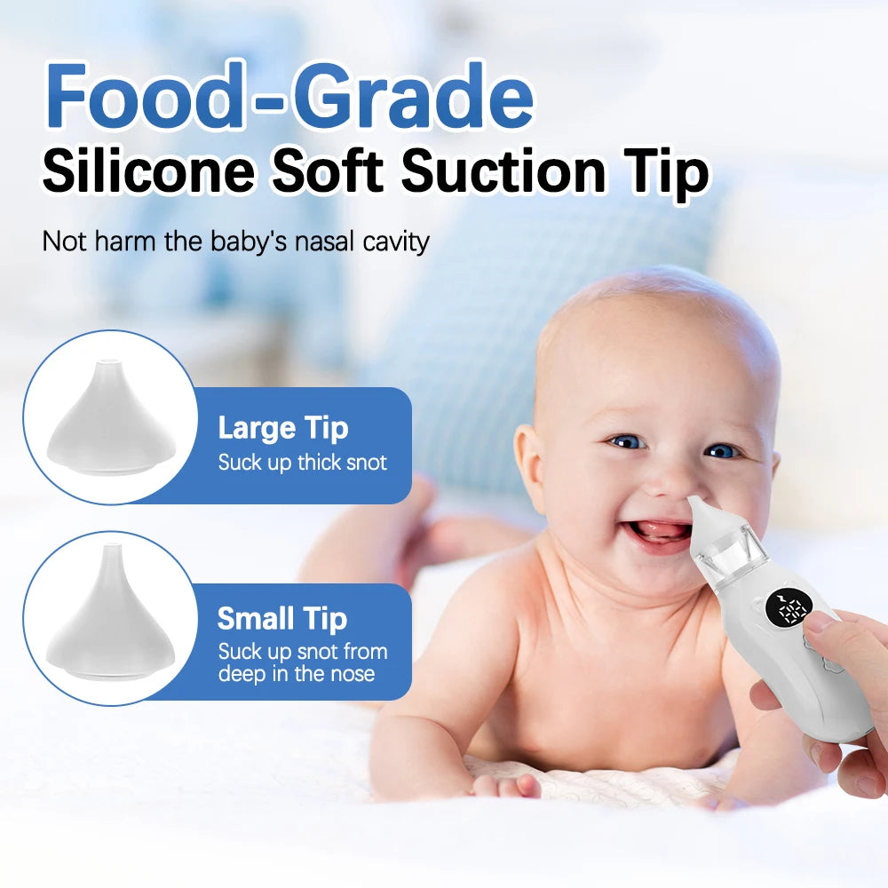 Aspirateur Nasal électrique pour bébé, à faible bruit, 9 niveaux d'aspiration, nettoyeur de nez Rechargeable, dissolvant de Mucus pour nourrissons