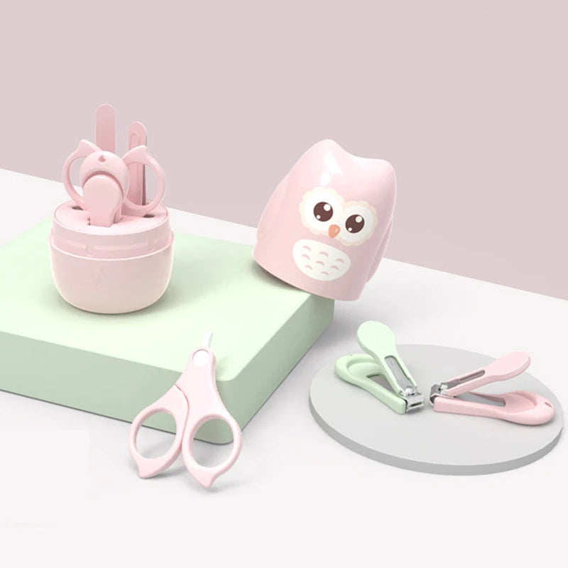 Ciseaux à ongles pour bébé, ensemble d'outils de soins des ongles pour bébé, coupe-ongles Portable sûr pour enfant, pince à épiler avec boîte, Kit de manucure pour enfants