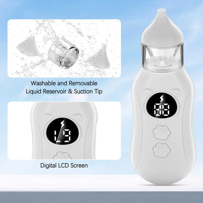 Aspirateur Nasal électrique pour bébé, à faible bruit, 9 niveaux d'aspiration, nettoyeur de nez Rechargeable, dissolvant de Mucus pour nourrissons