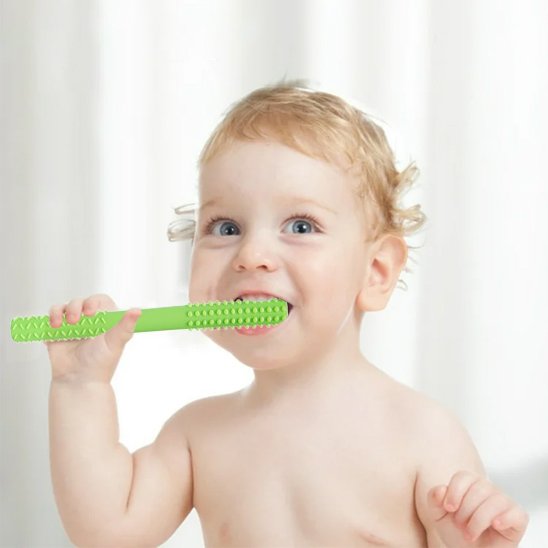 Anneau de dentition bébé facile à tenir, soulage les poussées dentaires