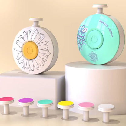 Coupe ongle bébé électrique avec embouts de limage colorés