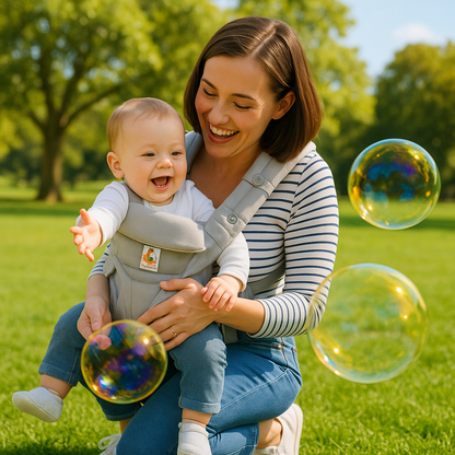 Porte-bébé ergonomique Yumi™ Gris | Confort, Sécurité & Liberté de Mouvement