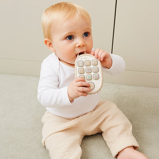 Jouet bébé 1 an interactif utilisé par un tout-petit lors de son éveil quotidien
