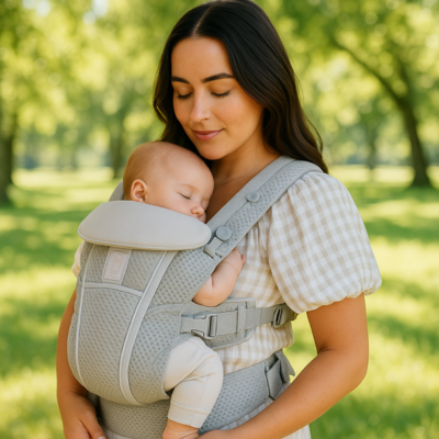 Porte-bébé ergonomique Yumi™ Gris | Confort, Sécurité & Liberté de Mouvement