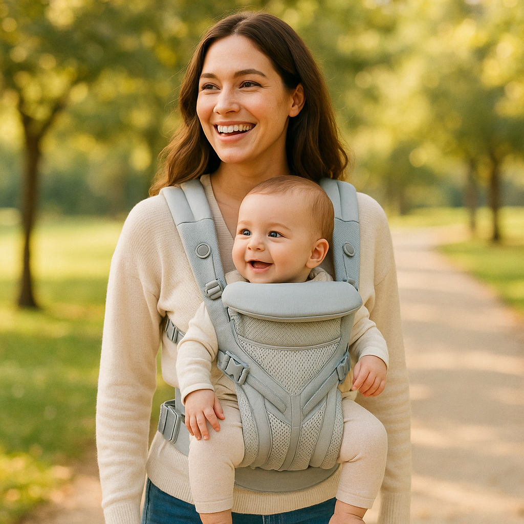 Porte-bébé ergonomique Yumi™ Gris | Confort, Sécurité & Liberté de Mouvement