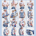 Porte-Bébé Ergonomique 3-36 Mois - Portage Physiologique Face à Soi Ou Dos, Charge 20kg | Modèle Léopard Ou Pied-de-Poule - 11