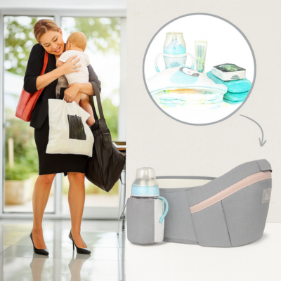 Porte Bébé Babyharness™ Gris | Ergonomique, Confortable & Sécurisé