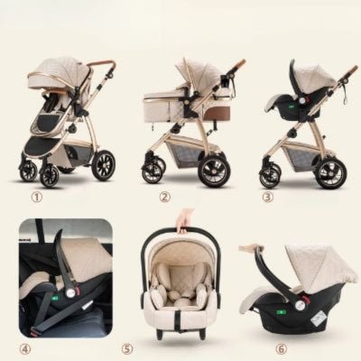 Poussette 3 en 1 | Beige Rolls™ - Neo - BeBe