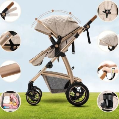 Poussette 3 en 1 | Beige Rolls™ - Neo - BeBe