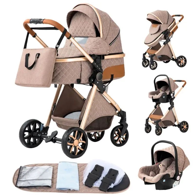 Poussette 3 en 1 | Beige Rolls™ - Neo - BeBe