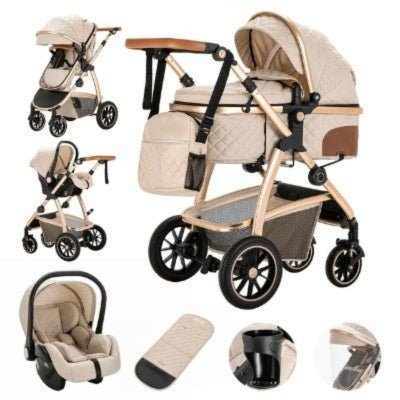 Poussette 3 en 1 | Beige Rolls™ - Neo - BeBe