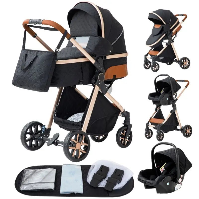 POUSSETTE 3 EN 1 - NOIR ROLLS™ - Neo - BeBe