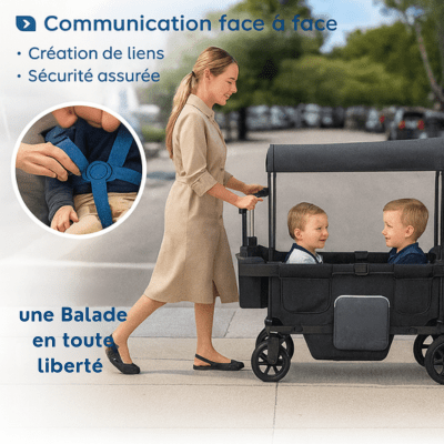 Poussette Chariot Familiale 4 - en - 1 | Sekey™ - Neo - BeBe