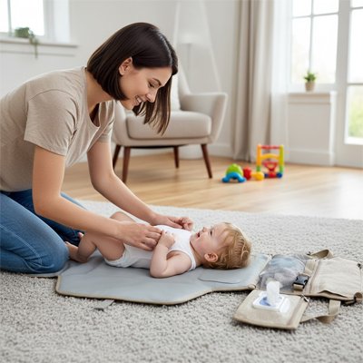 Tapis à langer nomade confortable et hygiénique pour changer bébé partout