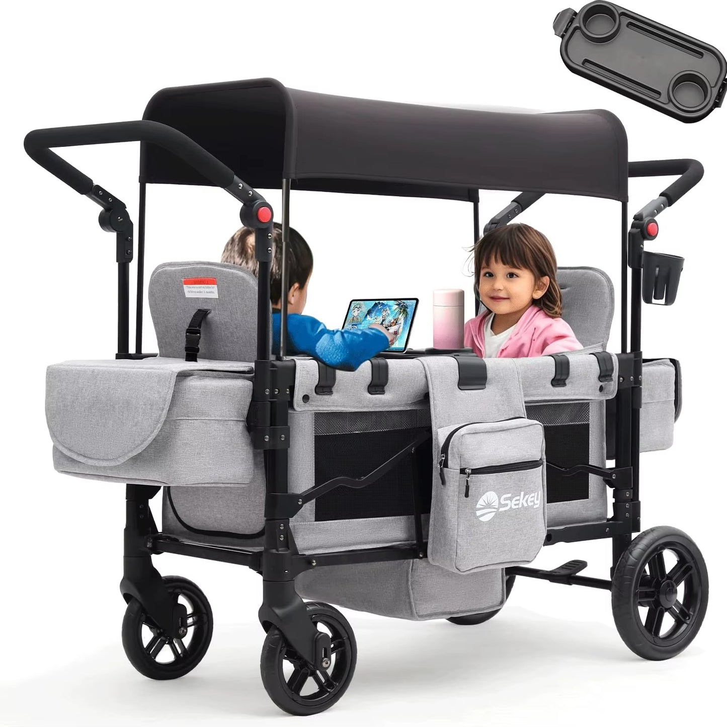 Poussette Chariot Familiale 4-en-1 | Sekey™